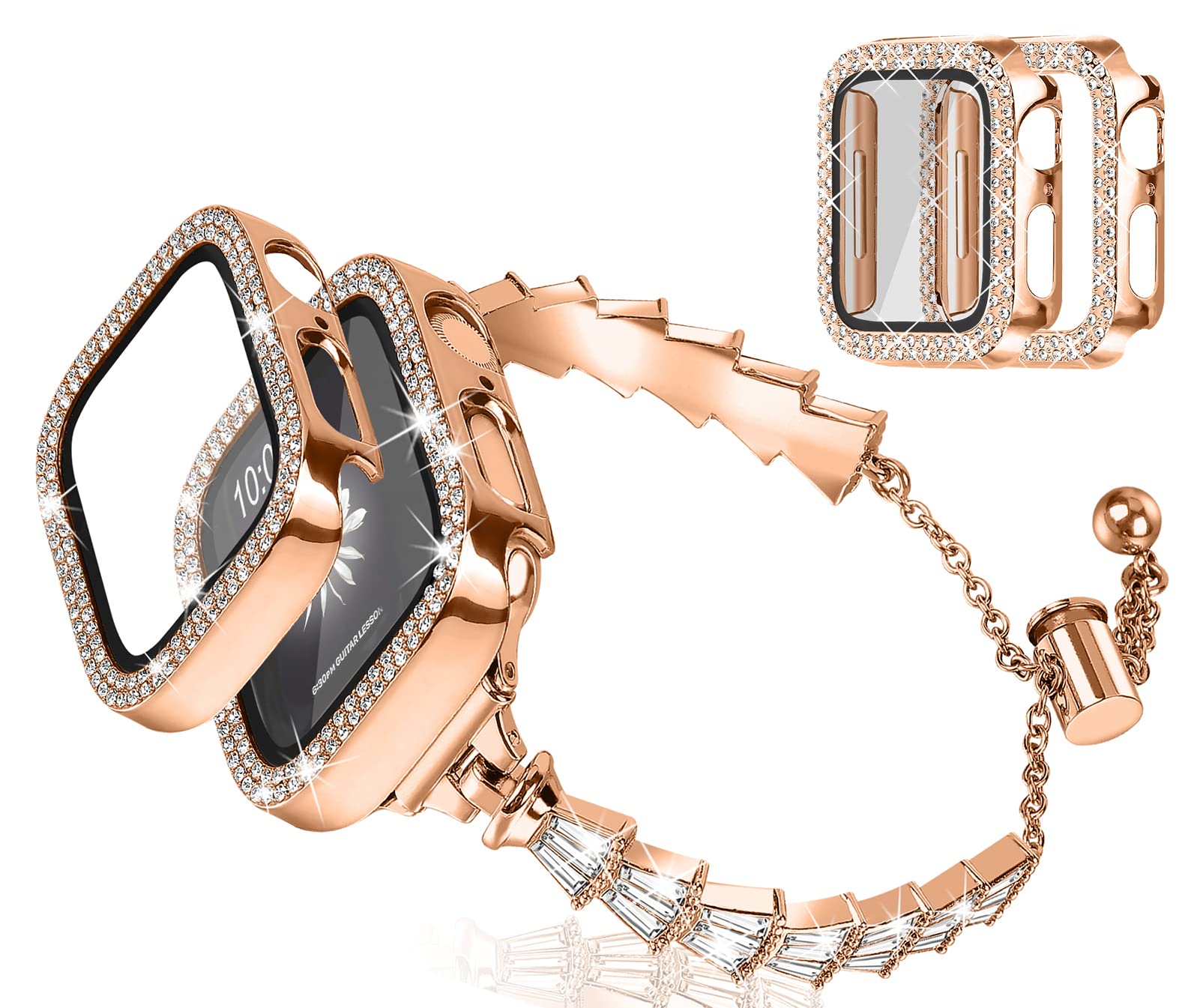 Woman Shell Stone Watch Band with Case Woman Shell Stone Watch Band with Case