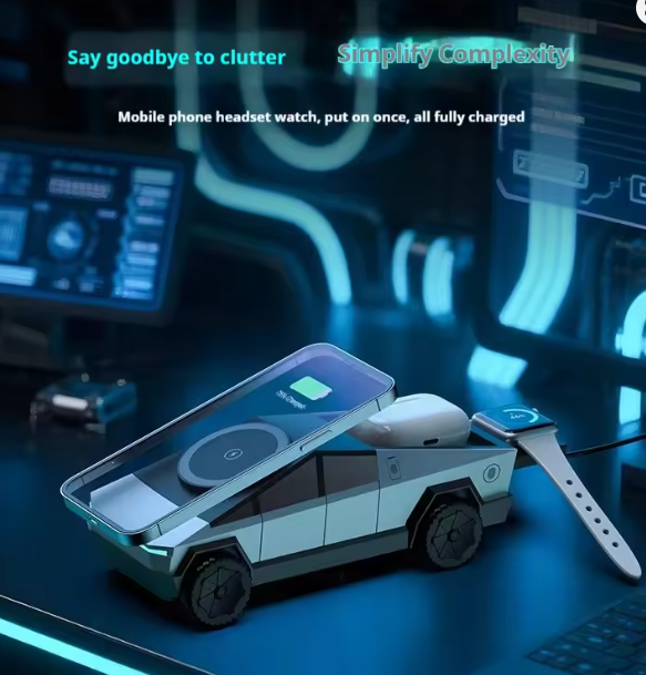 Cybertruck 3-in-1 Magsafe Wireless Charger for Android and Apple