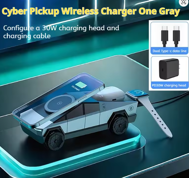Cybertruck 3-in-1 Magsafe Wireless Charger for Android and Apple