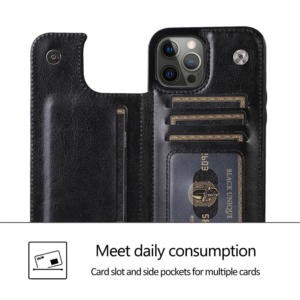Back Flip Leather Wallet Cover Case for iPhone