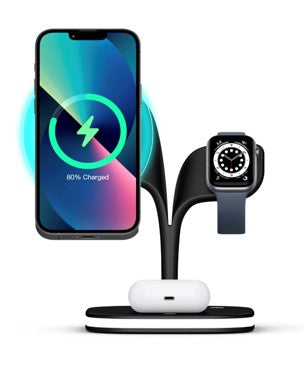 3-in-1 Wireless Leaf Charging Station | Compatible with Apple & Android