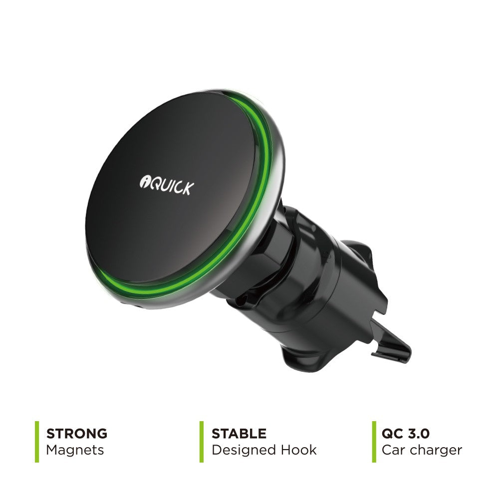 iGS3 Magnetic Pad Air-vent Car Mount Charger