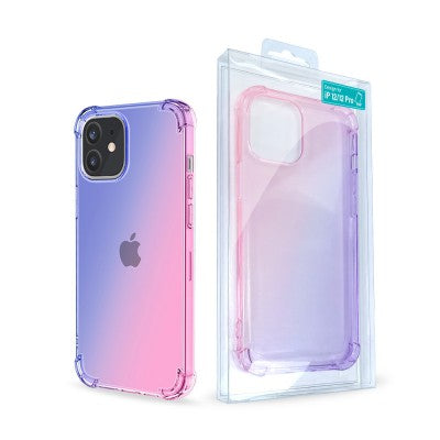 Clear Rainbow Airbag Bumper Shockproof Case for iPhone 12/ 12 Pro