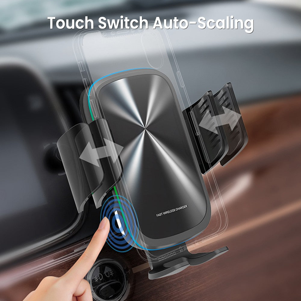 Wireless Charging Induction Car Holder With Round Gradient Light