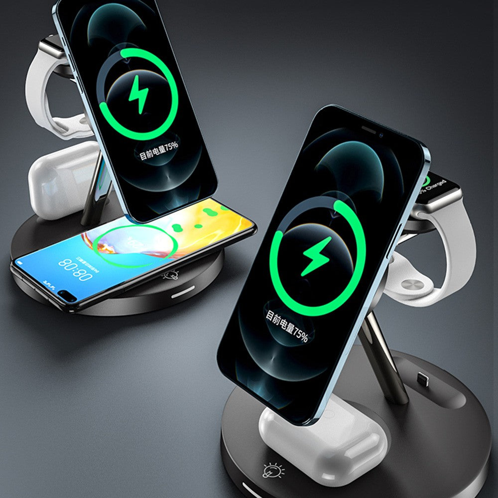 4-in-1 Multi Functions Wireless Charger With LED Ambient Light
