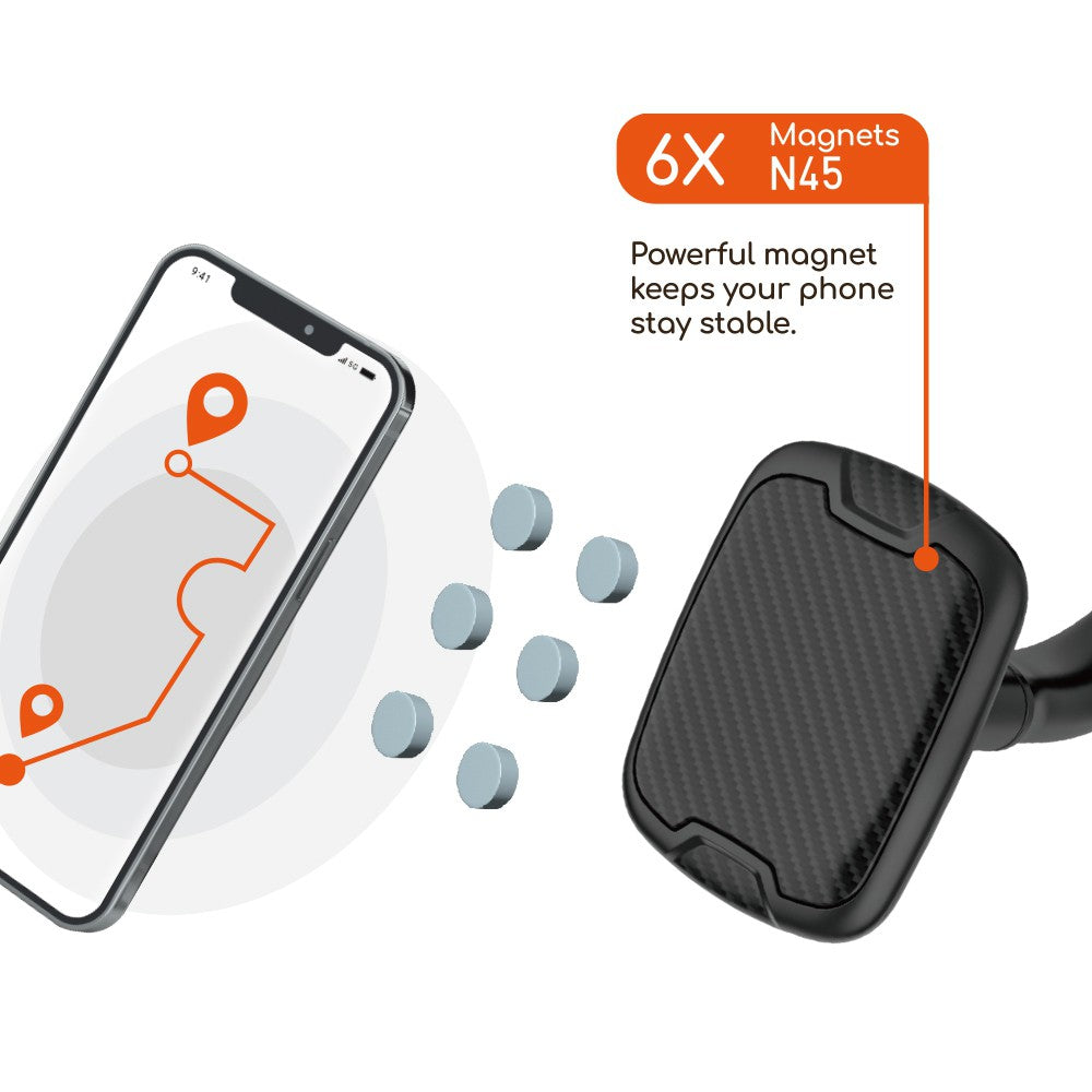 Magnetic Car Phone Mount Holder For Dashboard or Windshield